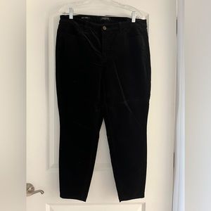 Talbots Velvet Jegging 5 pocket black womebs 14 petite short pants 👖